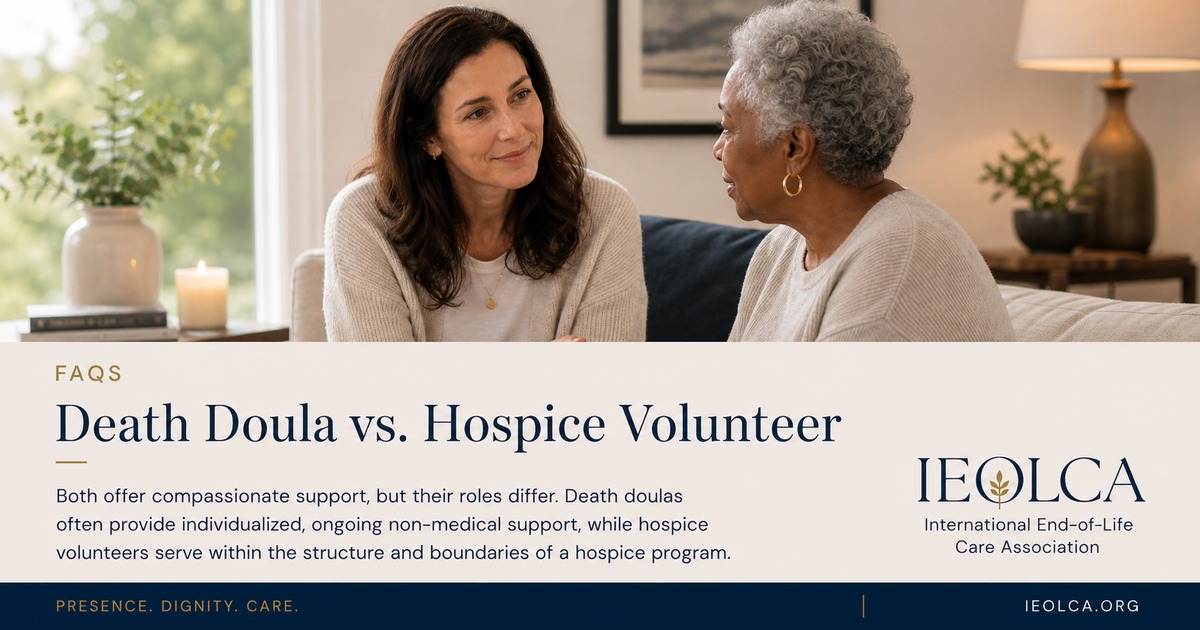 A doula and hospice volunteer role comparison