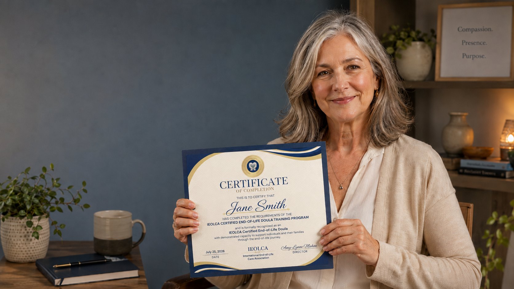 An end-of-life doula certificate