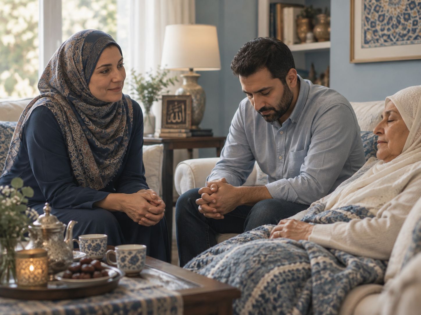 An end-of-life doula supporting a family through conversation and planning