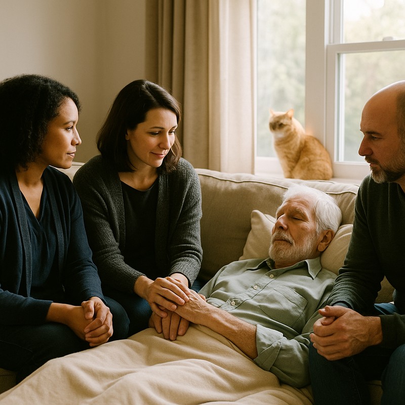 People and pets receiving compassionate end-of-life support