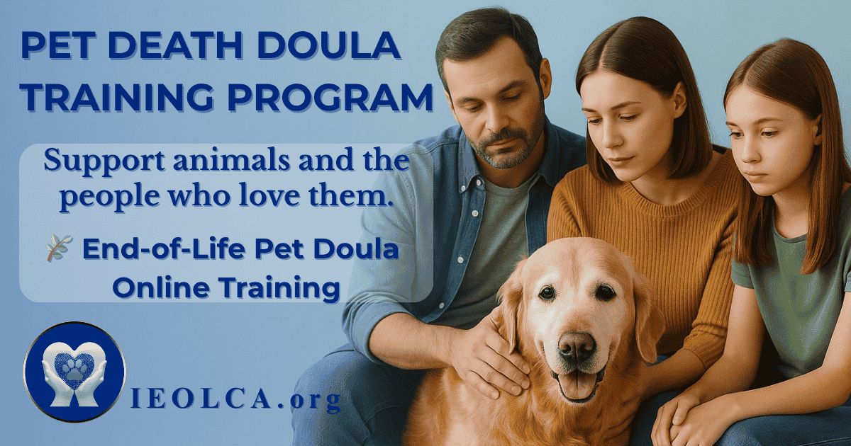 Pet Death Doula supporting a family and their pet