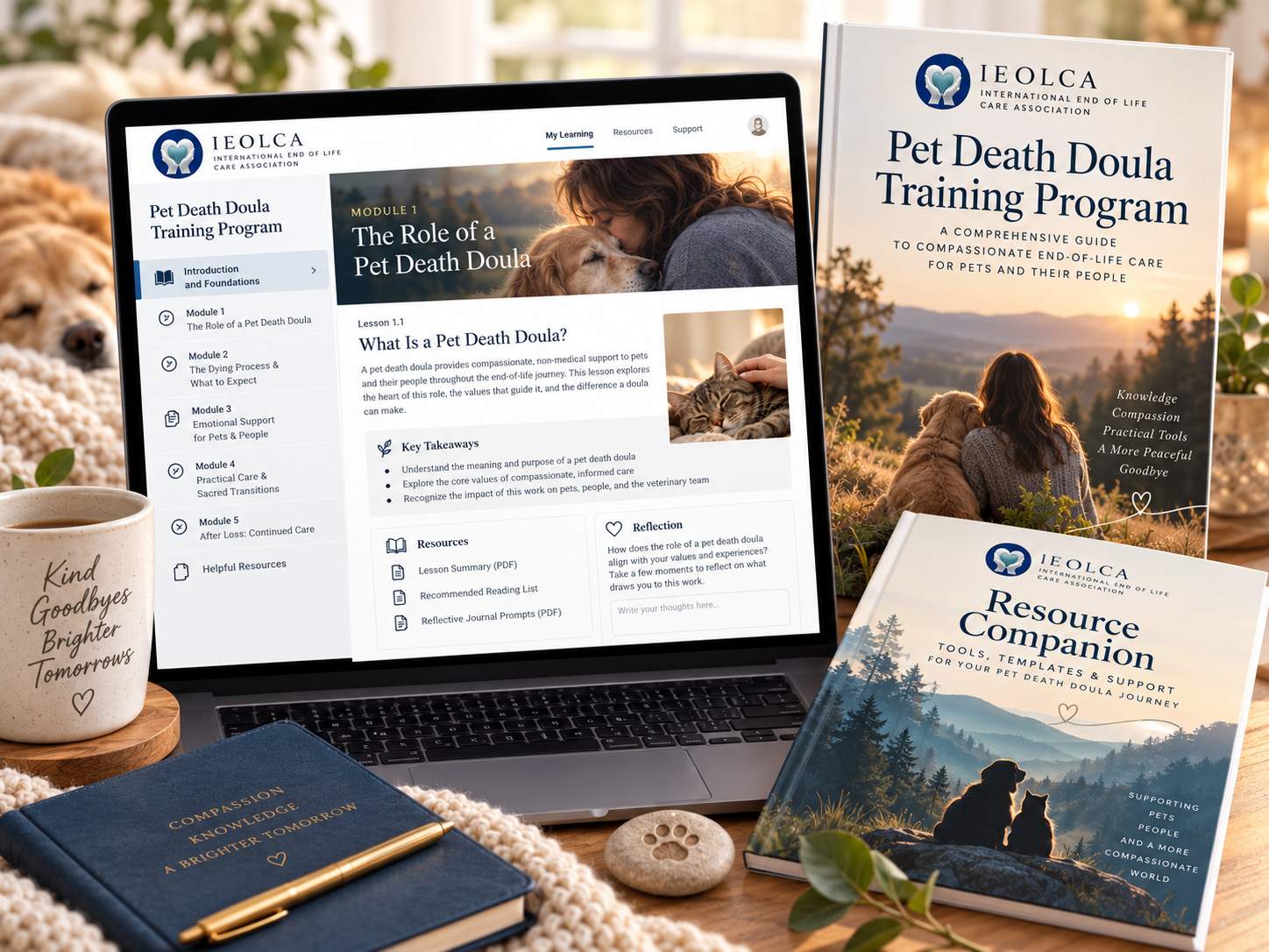 IEOLCA Pet Death Doula training program, guidebook, and practical resources