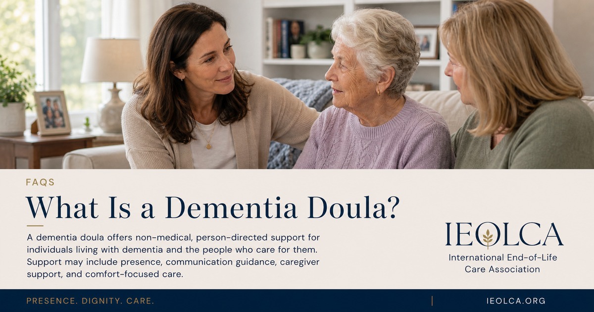 A dementia doula offering person-directed support
